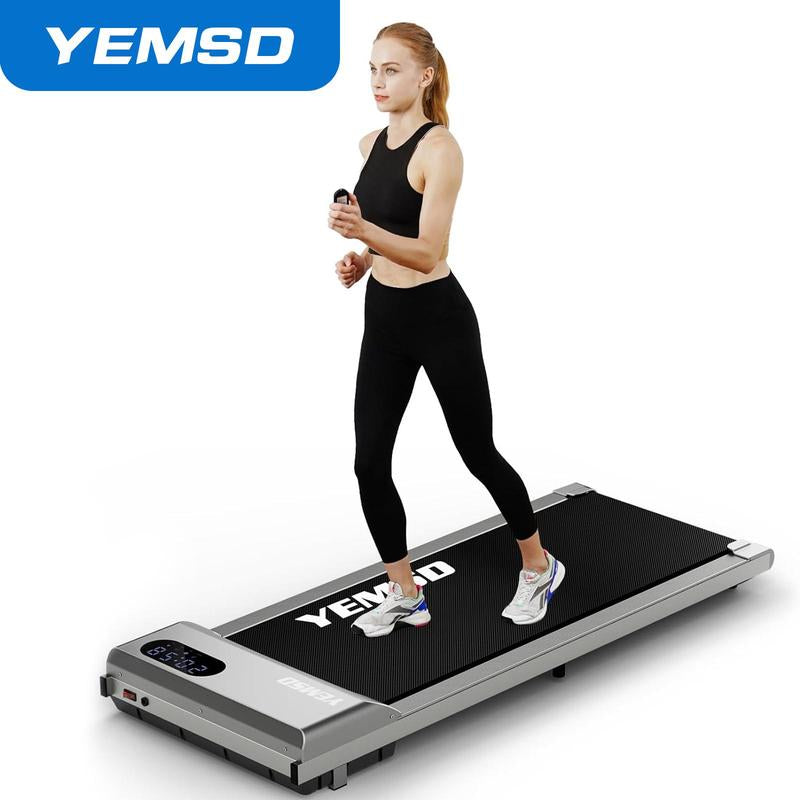 YEMSD 2.25HP Walking Pad Treadmill with LED Display and Remote Control – Compact under Desk Treadmill for Home and Office Use