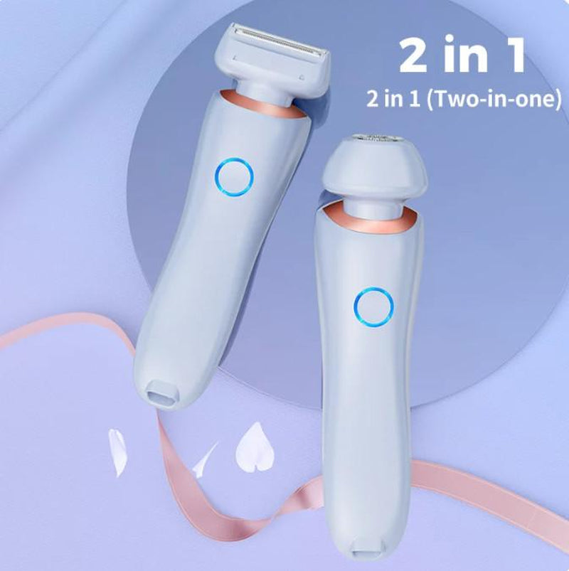 Women's Electric Shaver - Rechargeable Razor for Bikini, Legs & Underarms - Cordless Wet/Dry Trimmer with Detachable Head - Safe & Precise Grooming