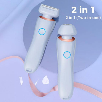 Women's Electric Shaver - Rechargeable Razor for Bikini, Legs & Underarms - Cordless Wet/Dry Trimmer with Detachable Head - Safe & Precise Grooming