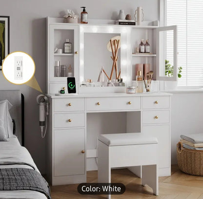 Luxury Makeup Vanity Desk with Mirror.